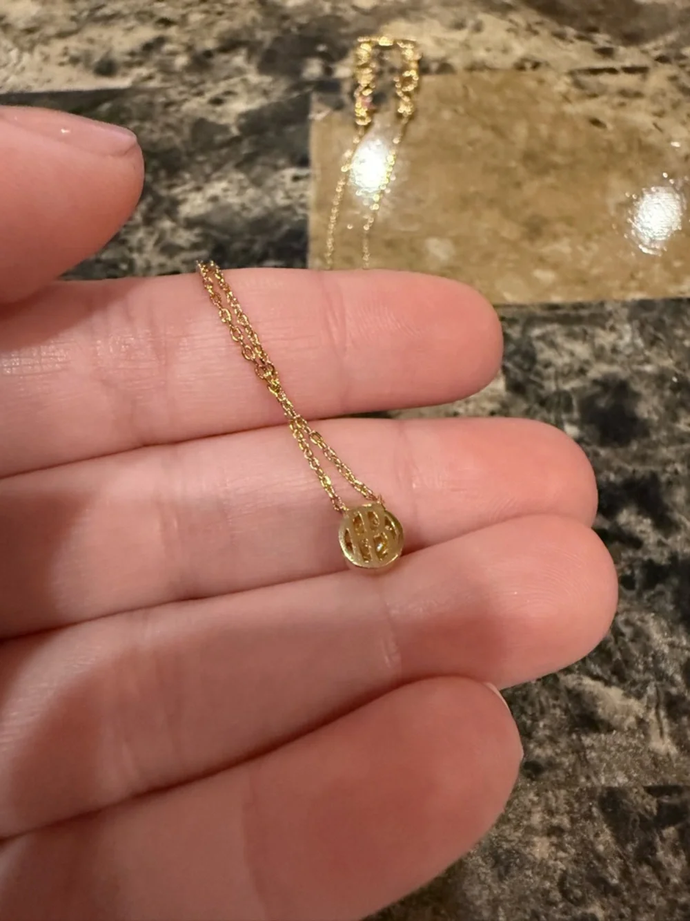 Henri Bendel Gold Tone Pave Diamond-Style Halo Necklace - Picture 6 of 10